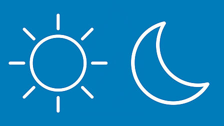 icoon van zon en maan