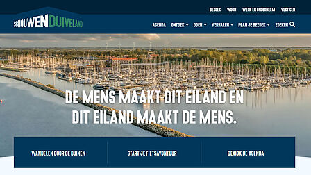Afbeelding van de startpagina Opschouwenduiveland.nl