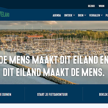 Afbeelding van de startpagina Opschouwenduiveland.nl