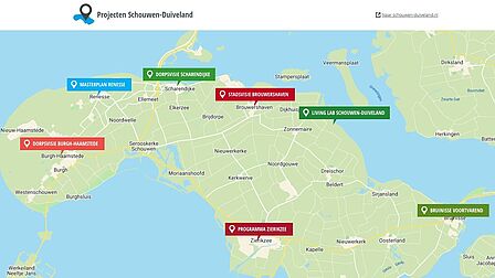 Screenshot van de projectwebsite opschouwenduiveland.nl